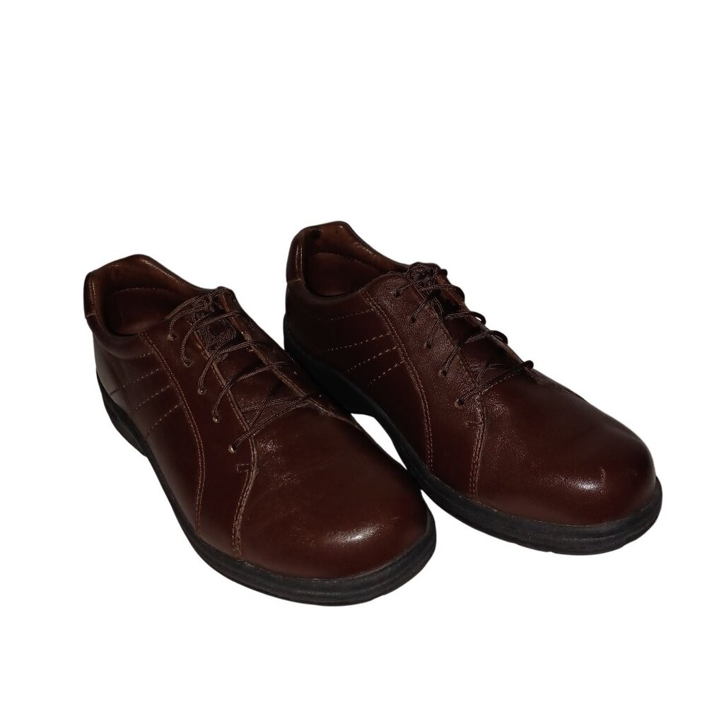 P.W. Minor Soho Shoes Mens Brown Leather Comfort Shoes Slip Resistant Size 8.5 M